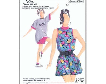 Jalie Culotte Pantskirt, Sleeveless Sweater & T-Shirt Sewing Pattern # 925 in 30 Sizes for Women, Girls, Toddler and Baby