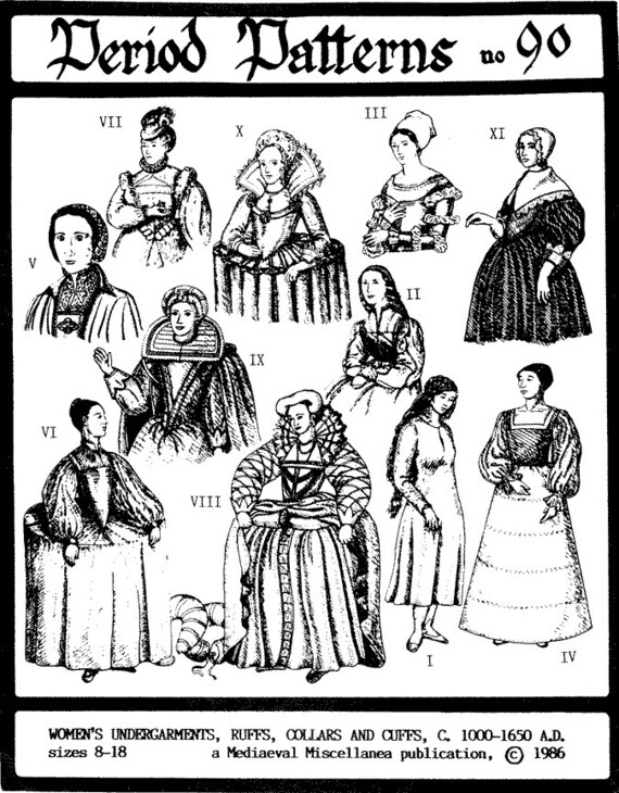 Women S Undergarments Ruffs Collars Cuffs Circa Etsy