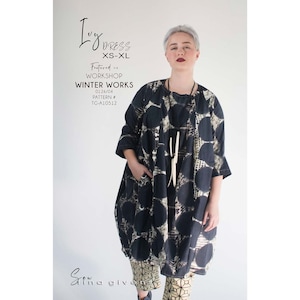 Tina Givens Ivy Dress sizes XS-XL Sewing Pattern #10512 - Bubble Dress with 2 Lengths & 3 Sleeve Length Options