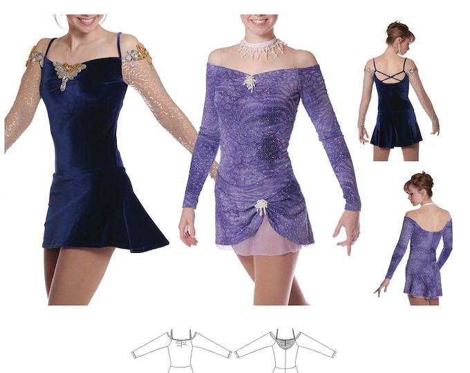Jalie Figure Skating Dress With Attached Leotard Sewing Pattern 2674 in
