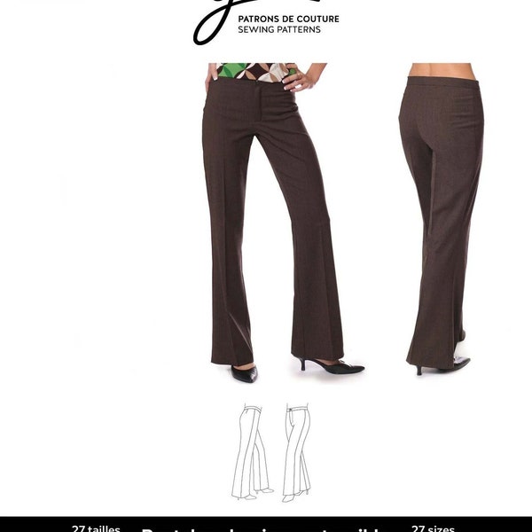 Jalie Classic Trousers / Pants Sewing Pattern #2909 in 27 Sizes Women & Girls