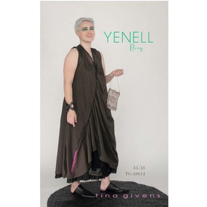 Tina Givens Yenell Sleeveless Dress Sewing Pattern # 9612 sizes XS-3X