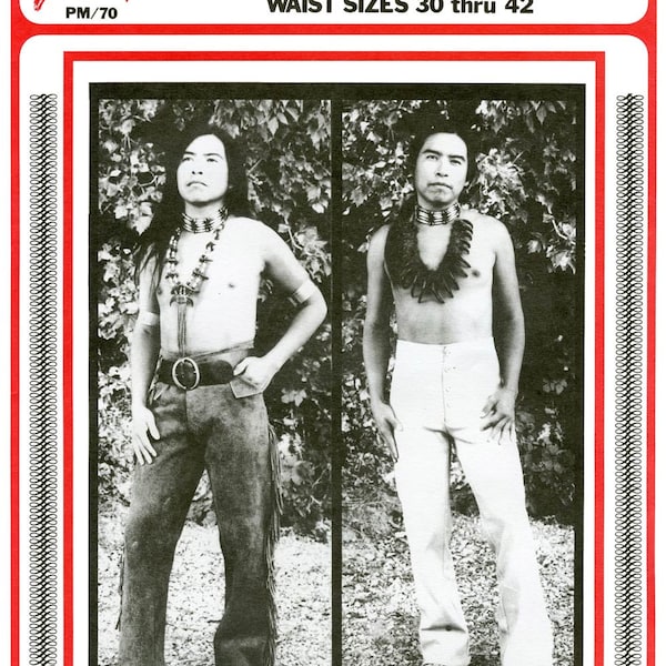 Early Frontiersman's Leather Pants Waist Sizes 30-42 Eagle's View Sewing Pattern #70 Indian, Native American, Mountain Man