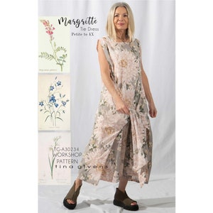 Tina Givens Margritte Tie Dress sizes XXS-4X Sewing Pattern # 30234