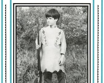 Boy's Native American Indian War Shirt sizes S-L Eagle's View Sewing Pattern #65