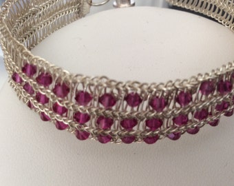 Swarovski crystals and silver Bracelet