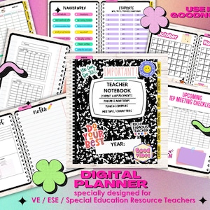 Special Education / VE Resource Teacher Digital Planner for GoodNotes