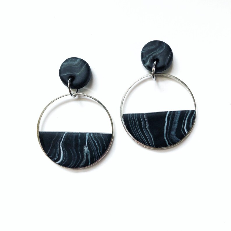 WINNIE Modern Polymer Hoop Earrings