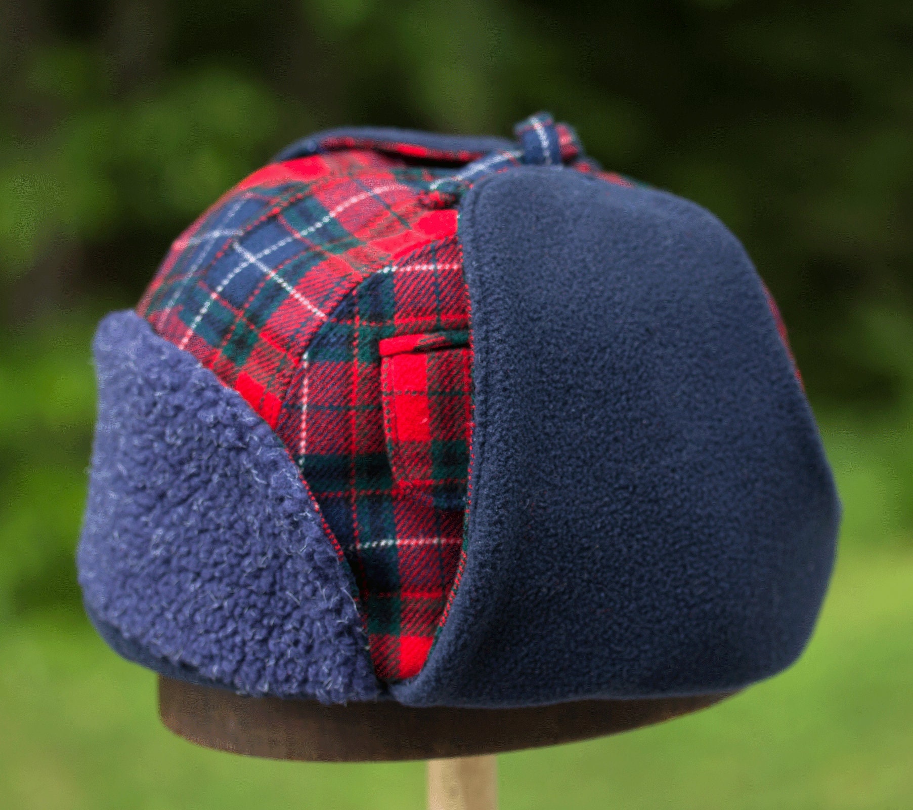 Lumberjack Hat Red Plaid Winter Trapper Hat Ear Flaps Etsy