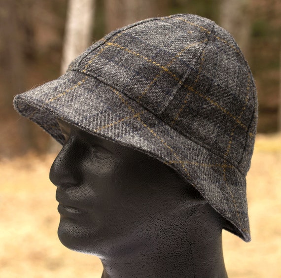 English Walking Hat in Gray Wool Tweed 
