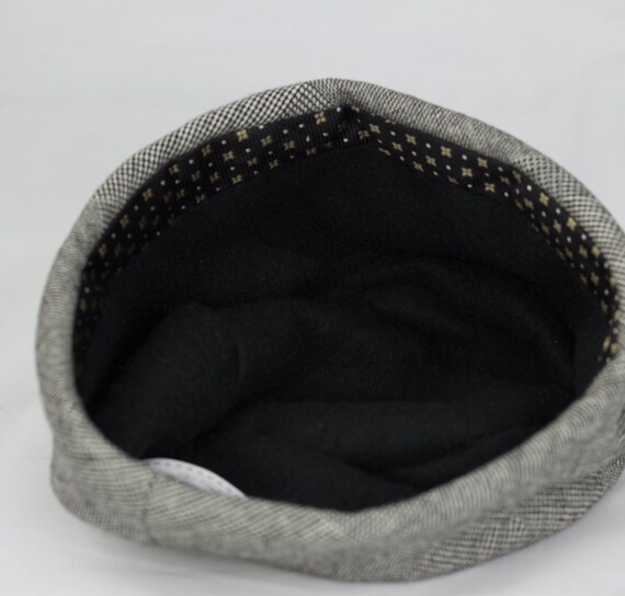 Pillbox Hat in Micro Checked Wool 