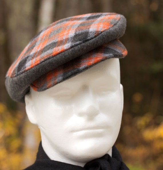 plaid driving cap