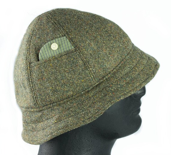 donegal tweed wool patchwork walking hat