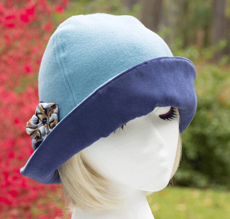 blue cloche hat
