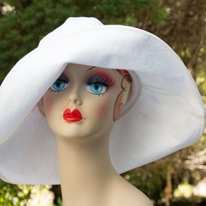 Wide Brim Beach Hat Womens Boho Summer Hat Reversible Floppy Sun Hat in Beige Black Red Cotton Large Brim SPF Sun Resort Hat image 8