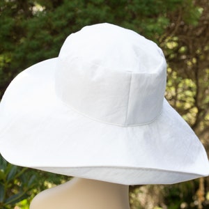 Wide Brim Beach Hat Womens Boho Summer Hat Reversible Floppy Sun Hat in Beige Black Red Cotton Large Brim SPF Sun Resort Hat image 10