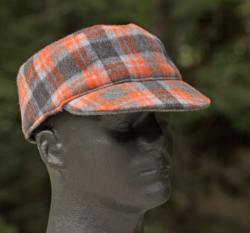 plaid wool baseball hat