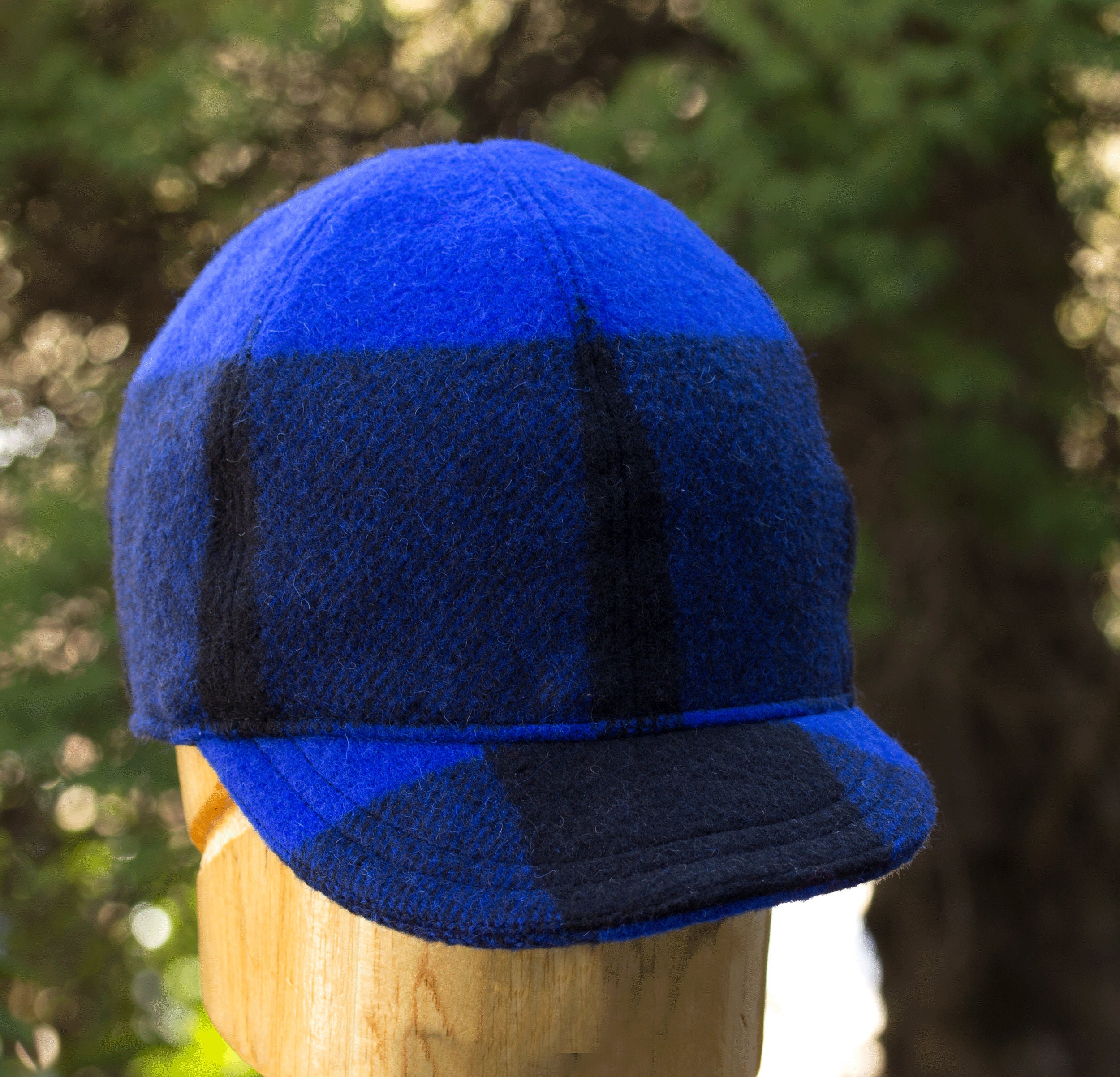 Blue Wool Baseball Cap in Big Buffalo 