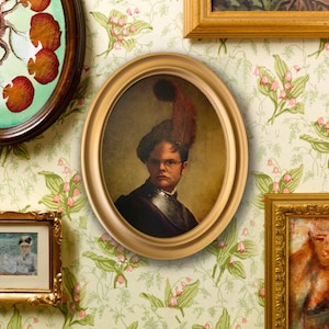 SQUIRE SCHRUTE Vintage Style Canvas with Gold Frame