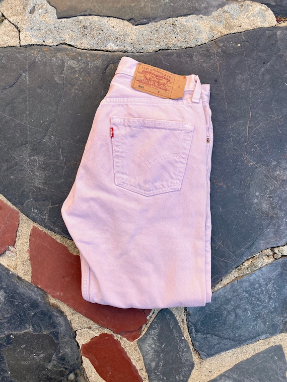 Pink dyed vintage Levi’s 501