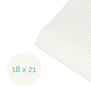 Large White Cross Stitch Fabric, 14 count design needs 18x21 inch, Aida Embroidery needlework sewing tool, Antique White stitchery cotton