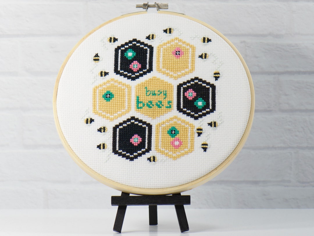 Busy Bees Counted Cross Stitch Pattern for the Beginner Stitcher. Cute ...