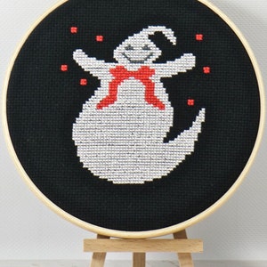 Halloween Cute Ghost Counted Cross Stitch PDF Pattern, Trick or Treat, Beginner Embroidery Pattern, Spooky Creepy Decor, Cross Stitch DIY image 2