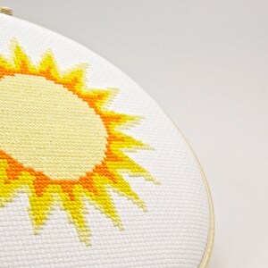 Sunshine Counted Cross Stitch Pattern, PDF Download, Simple Embroidery ...