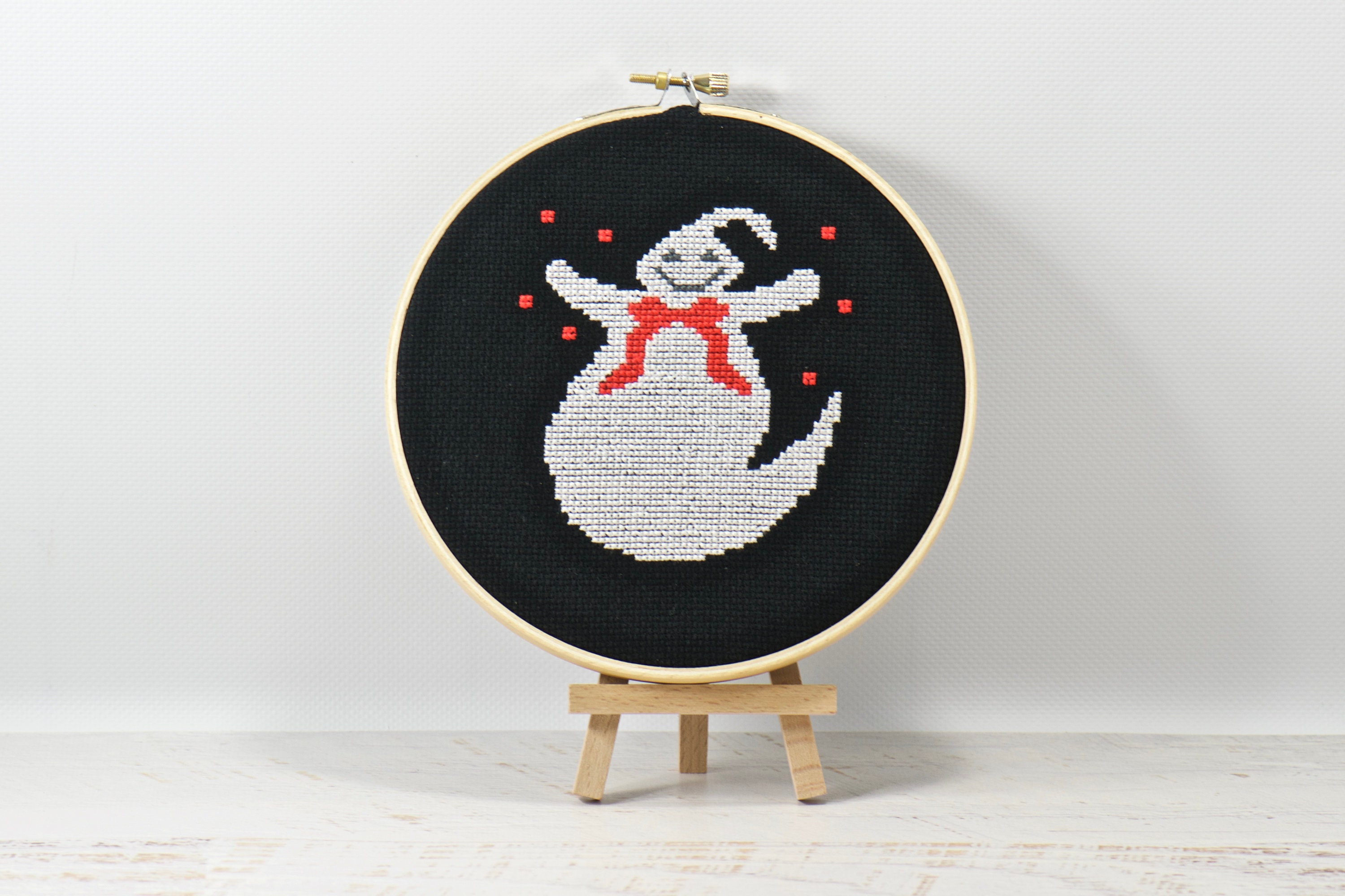 Halloween Friendly Ghost Cross Stitch Pattern PDF Instant | Etsy