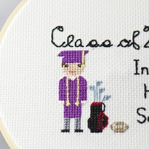 Custom Graduation Gift Stitch Portrait - Personalized High School ...