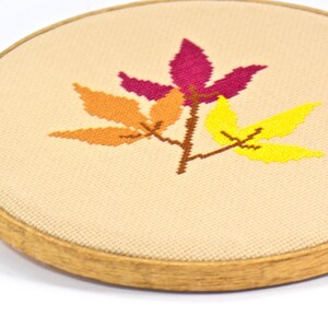 Cozy Fall Vibes Cross Stitch Pattern - Easy DIY, Instant Download, Perfect Gift, beginner friendly xstitch, easy autumn home decor craft image 8