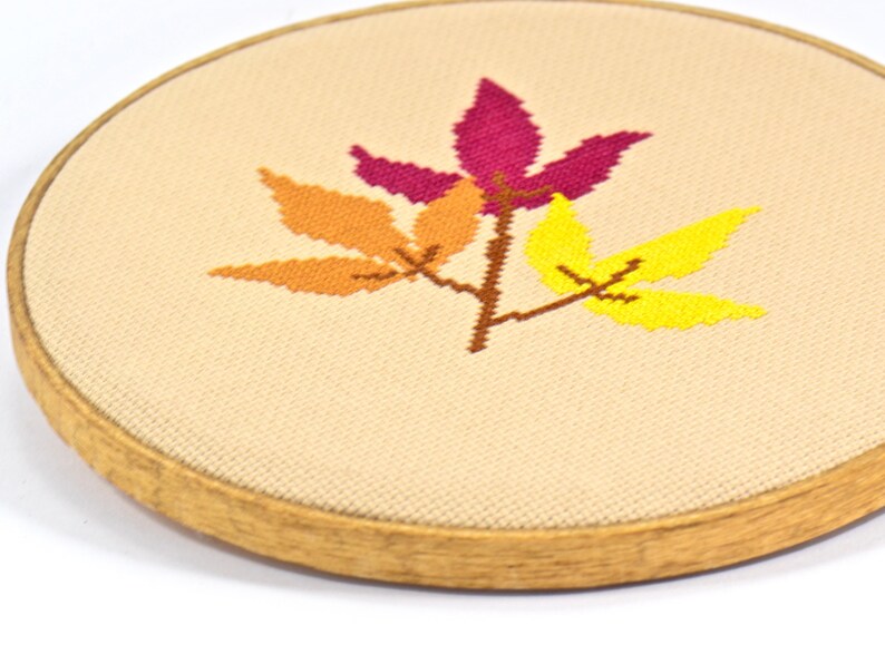 Cozy Fall Vibes Cross Stitch Pattern - Easy DIY, Instant Download, Perfect Gift, beginner friendly xstitch, easy autumn home decor craft image 8