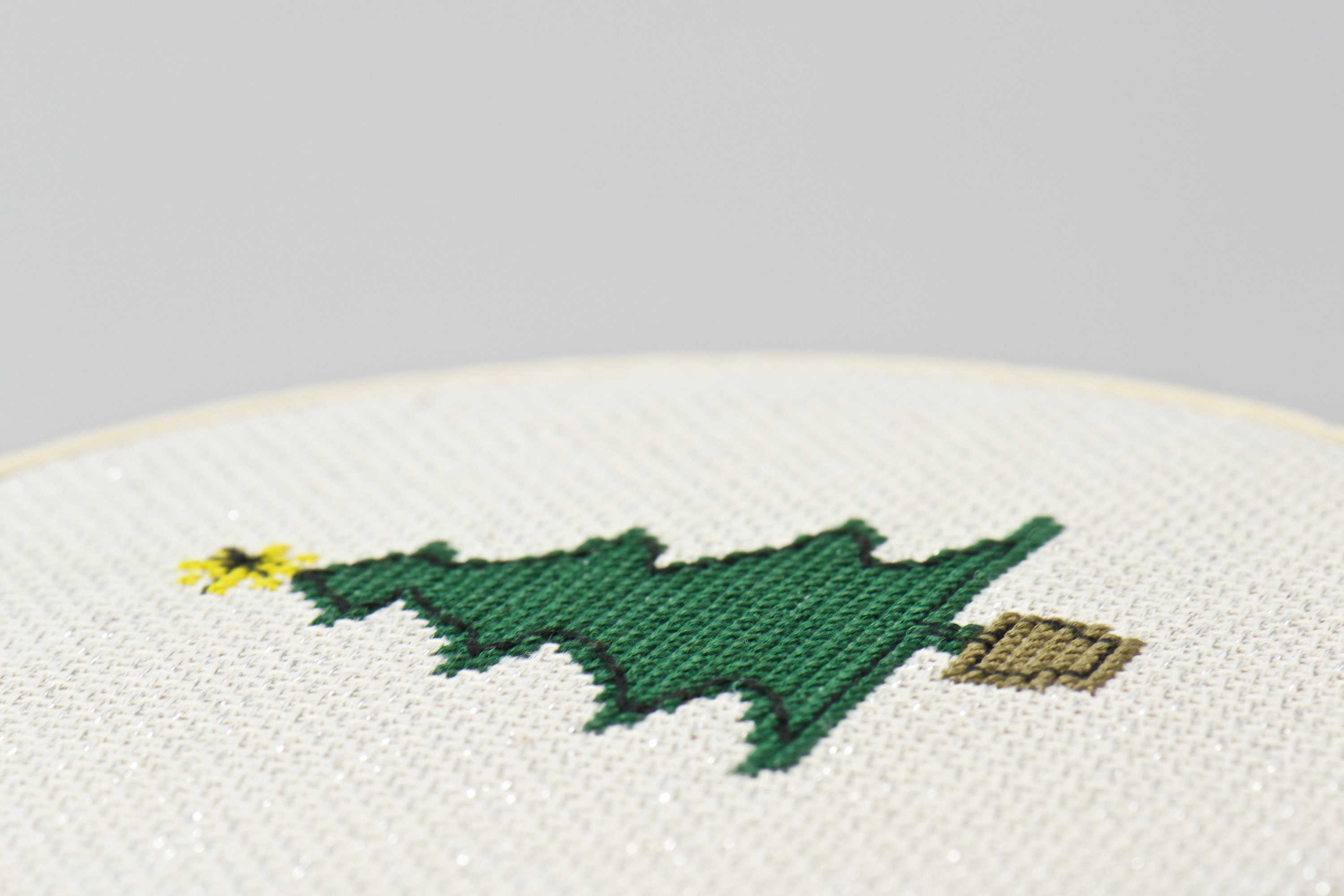 Christmas Tree Cross Stitch Pattern Wall Art Modern Cross - Etsy