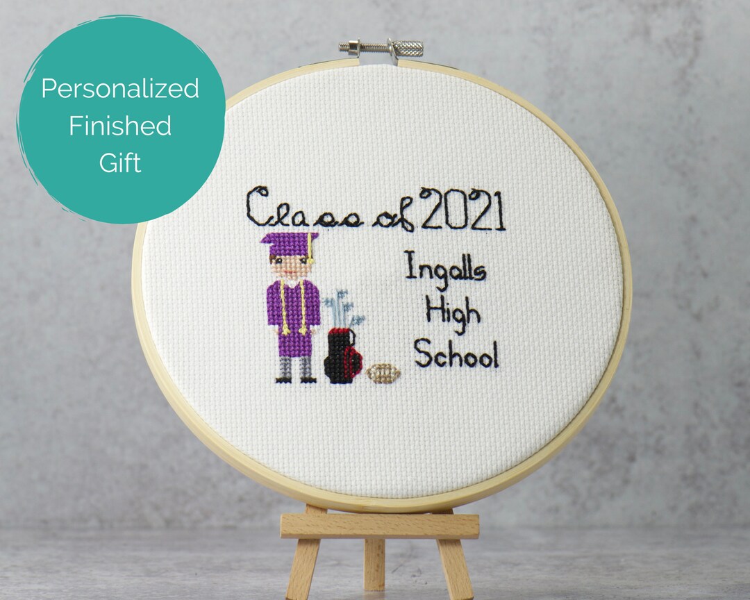 Personalized High School Graduation Gift, Keepsake Stitch Portrait ...