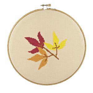 Cozy Fall Vibes Cross Stitch Pattern - Easy DIY, Instant Download, Perfect Gift, beginner friendly xstitch, easy autumn home decor craft image 3