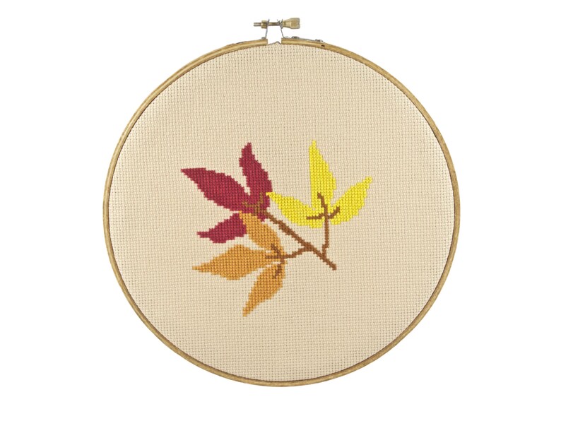 Cozy Fall Vibes Cross Stitch Pattern - Easy DIY, Instant Download, Perfect Gift, beginner friendly xstitch, easy autumn home decor craft image 3