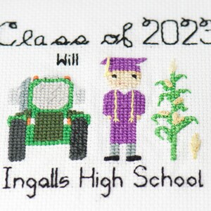 Custom Graduation Gift Stitch Portrait - Personalized High School ...