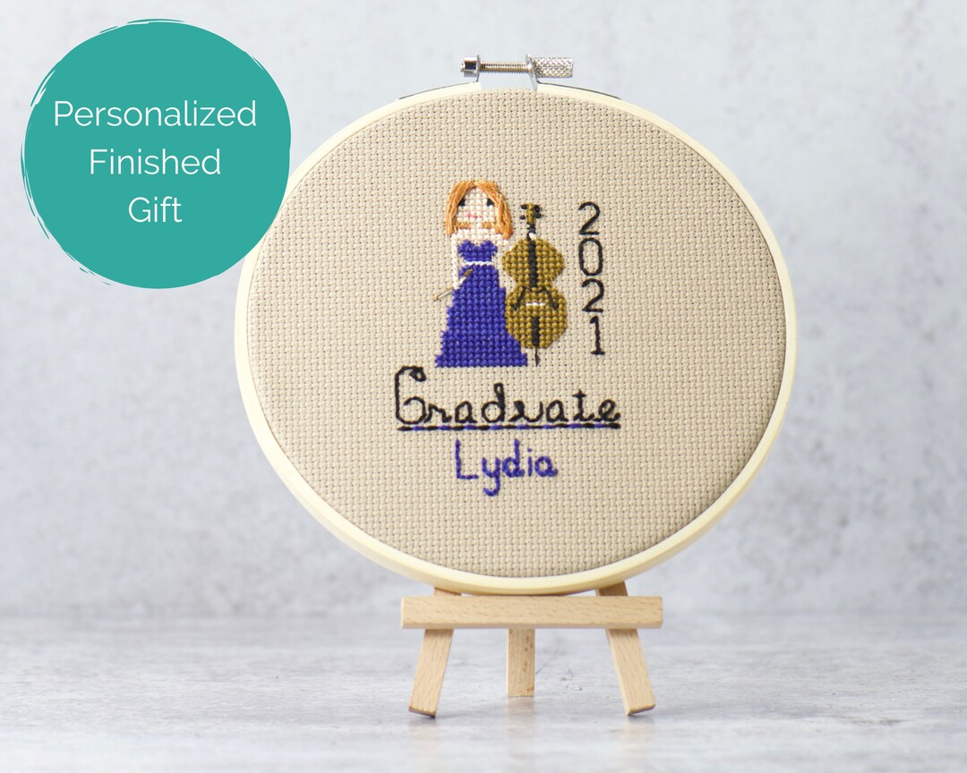 Custom Graduation Gift Stitch Portrait - Personalized High School ...