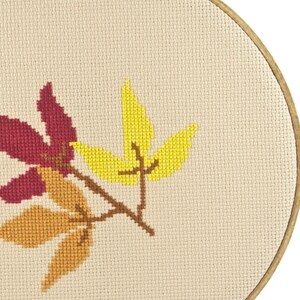 Cozy Fall Vibes Cross Stitch Pattern - Easy DIY, Instant Download, Perfect Gift, beginner friendly xstitch, easy autumn home decor craft image 5