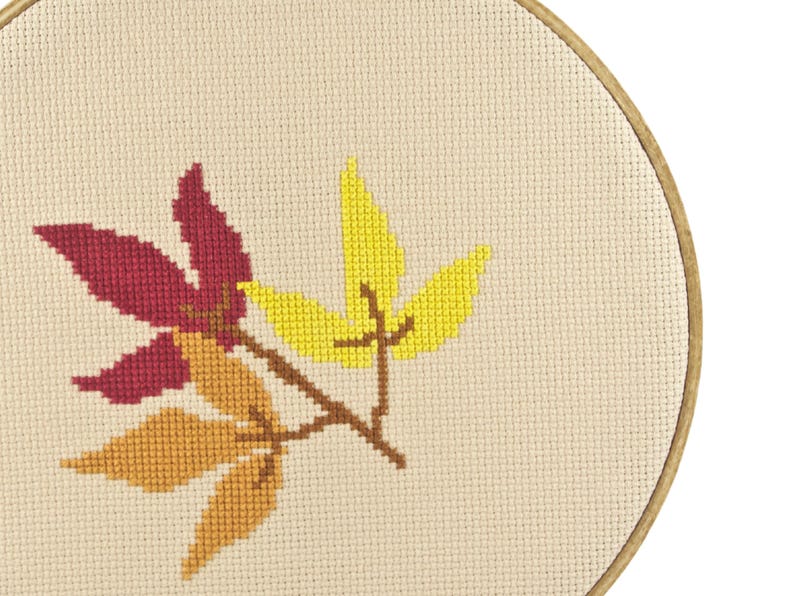 Cozy Fall Vibes Cross Stitch Pattern - Easy DIY, Instant Download, Perfect Gift, beginner friendly xstitch, easy autumn home decor craft image 5