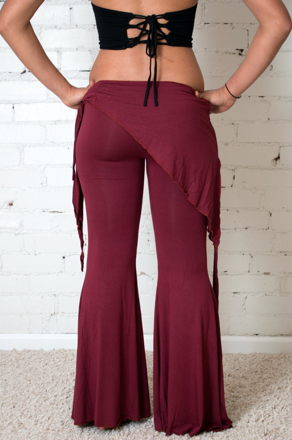 Umba Gypsy Pants Side Skirt Slit Leg Yoga Dance Pants Etsy