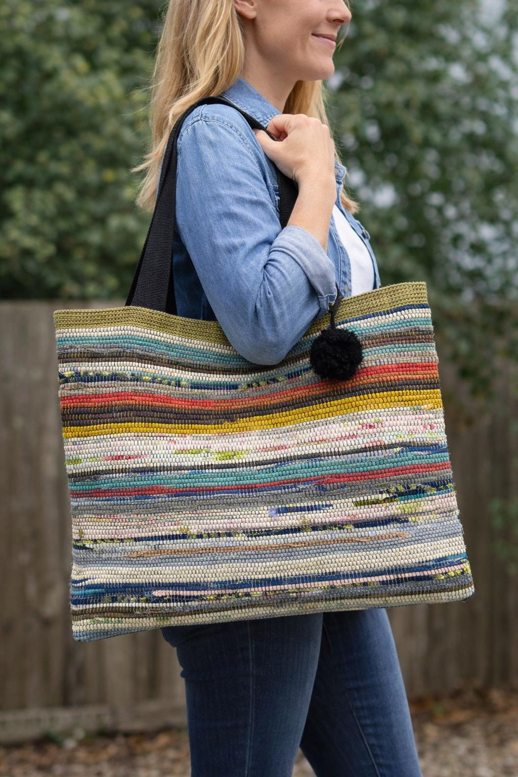 Extra Large Colorful Handwoven Rag Bag Tote - Etsy