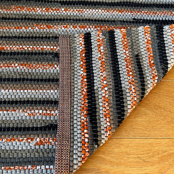 Orange Rag Rug - Etsy