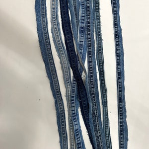 Salvaged Blue Jean Seams: 24&#39; Denim Craft Supply
