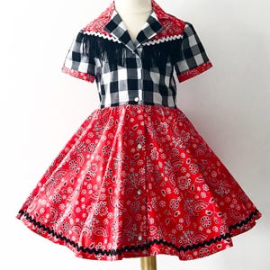 Red Butterfly Paisley Cowgirl Dress