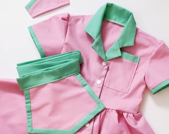 Pink and mint Diner Costume