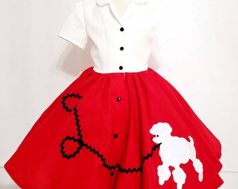 Red Poodle skirt dress