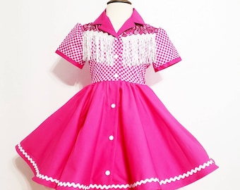 Pink gingham Cowgirl Dress