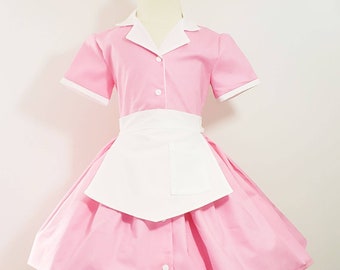 Pink waitress Dress