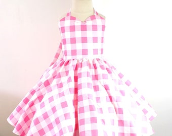 Pink gingham Dress